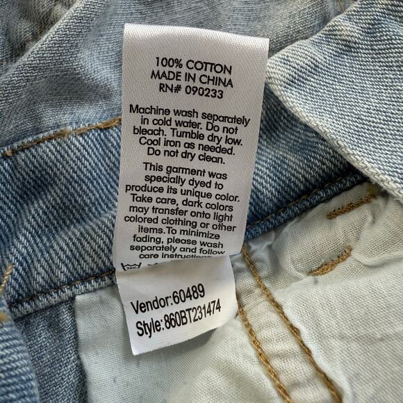 PacSun Light Blue Denim Overalls Wide Leg Baggy Fit 100% Cotton, Size Medium - Picture 16 of 16